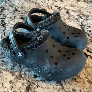 Kids fur lined crocs